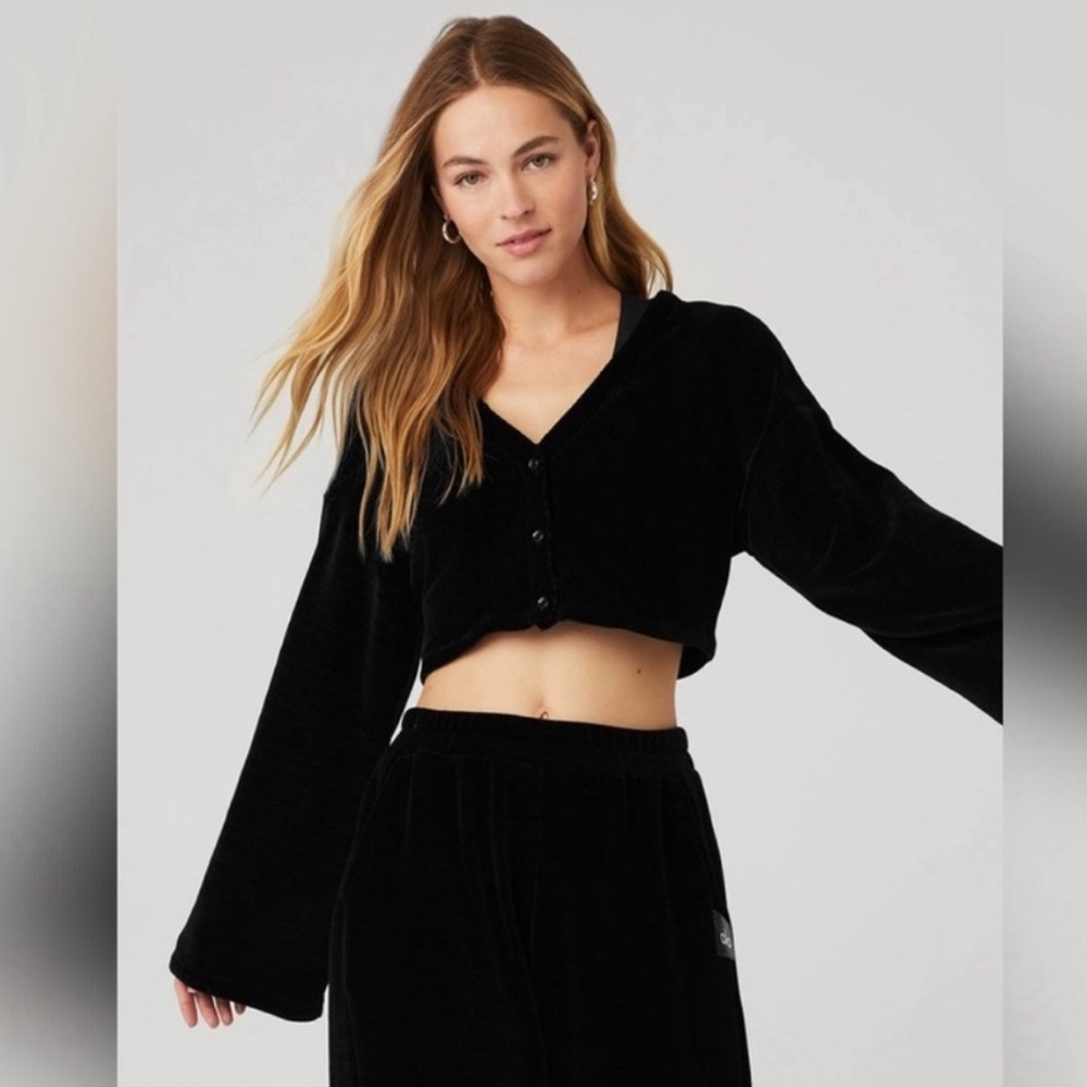 ALO Yoga chenille chalet cardigan